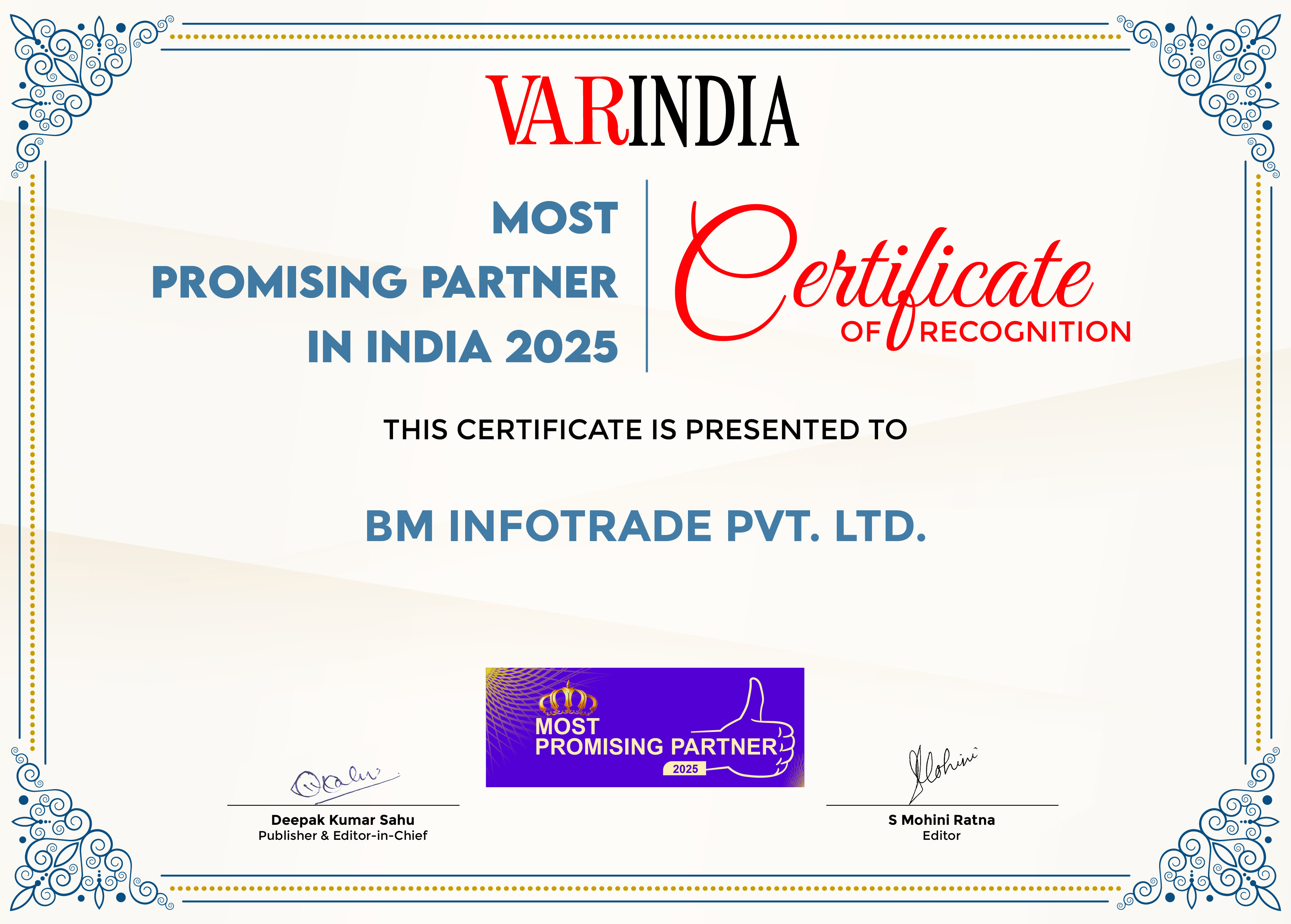 VARINDIA 2025 | Most Promising Partner
